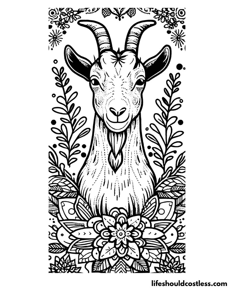Goat coloring page example