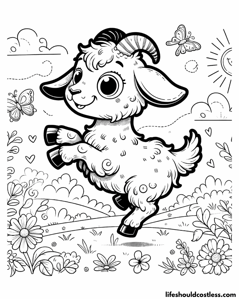 Goat for coloring example