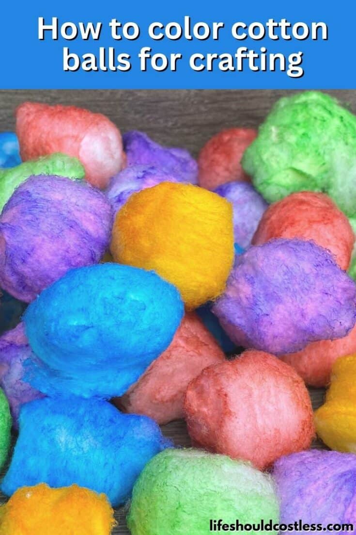 How to color cotton balls for crafting