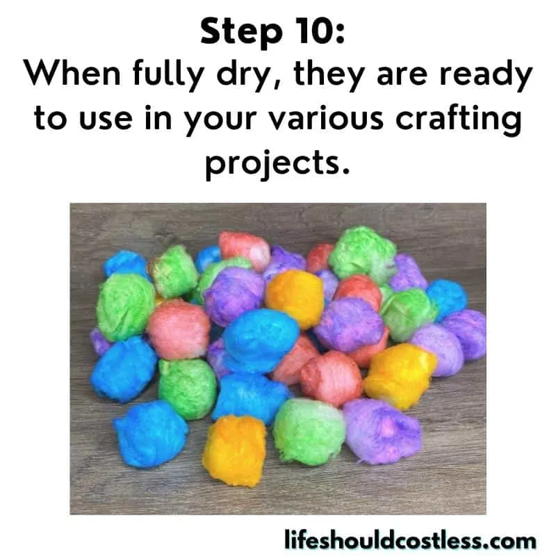 How To Color Cotton Balls For Crafting (Video) - Life Should Cost Less