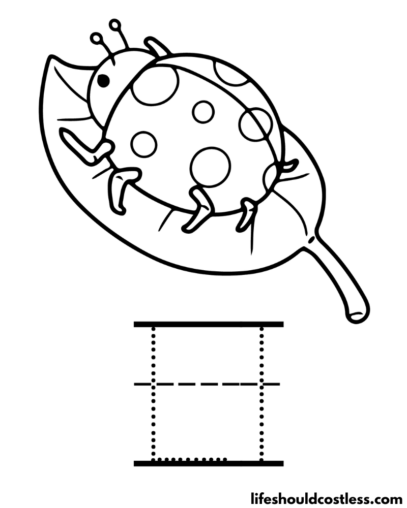 Letter L Is For Ladybug Coloring Page Example