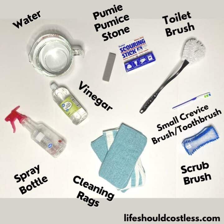 Natural Toilet Cleaning Supply List