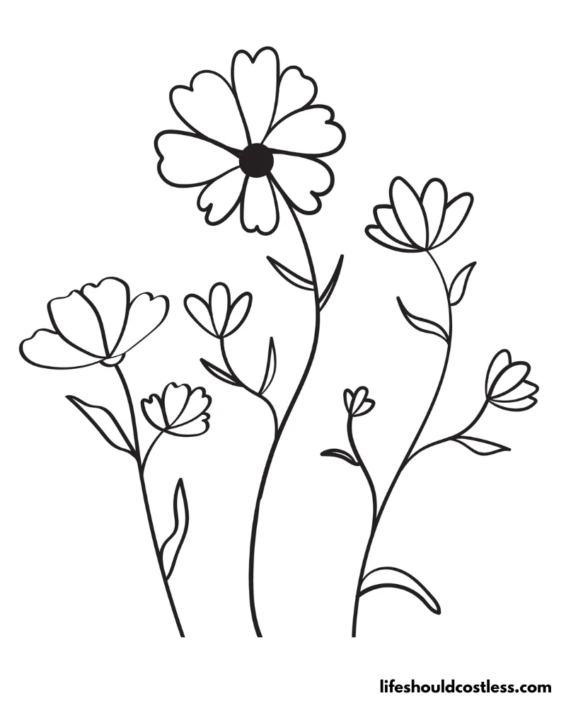 Spring Flower Template Printable Example