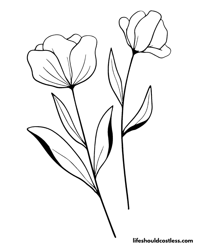 Spring Flowers Printable Example