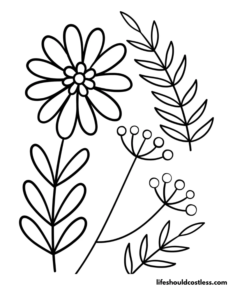 Spring Flowers Template Example