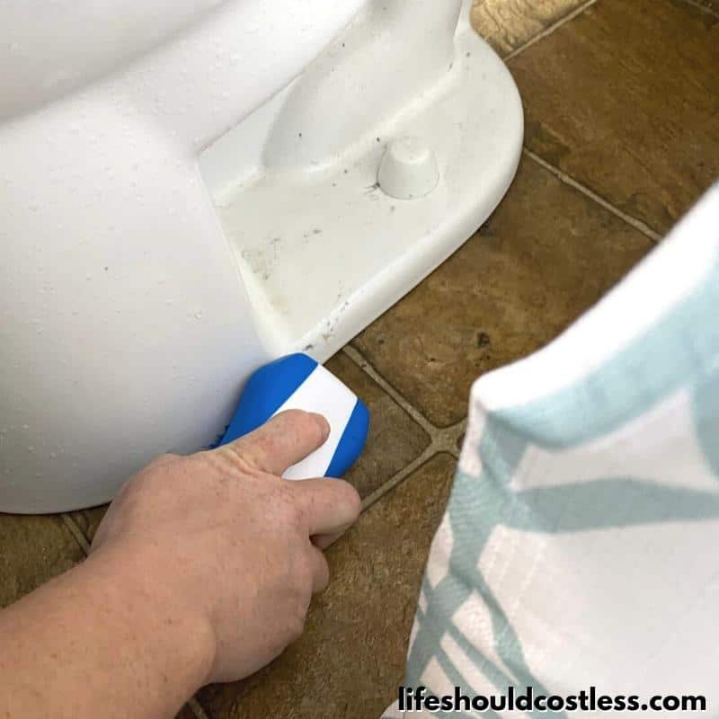 Toilet cleaning and disinfecting with vinegar Step 3