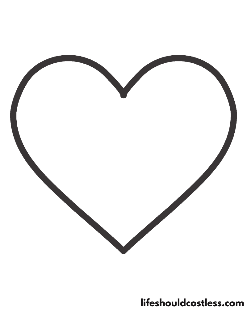 a heart coloring page example