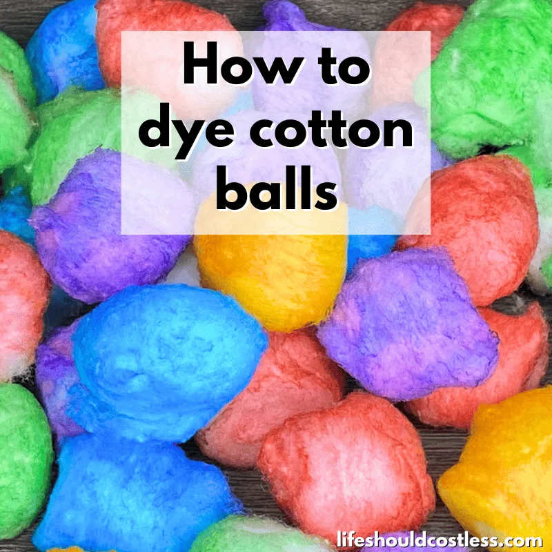 can you dye cotton balls