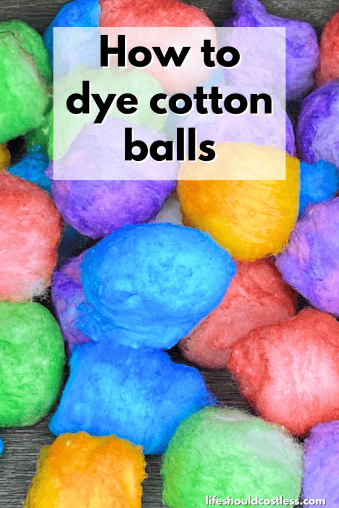 colored cotton balls