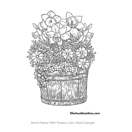 Spring Flowers Color Pages (free printable PDF templates) - Life Should Cost Less