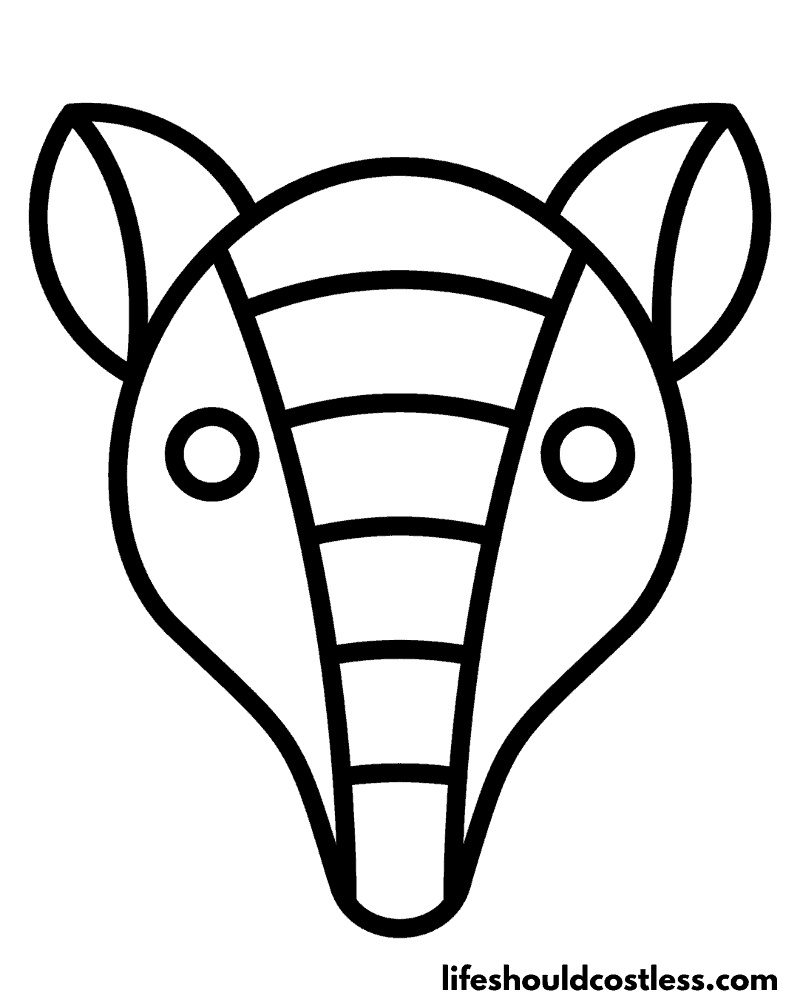 Armadillo coloring page example
