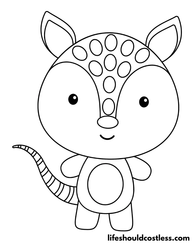 Armadillo pictures to color example