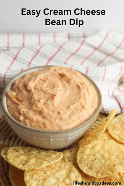 Easy Cream Cheese Bean Dip (Video) - Life Should Cost Less