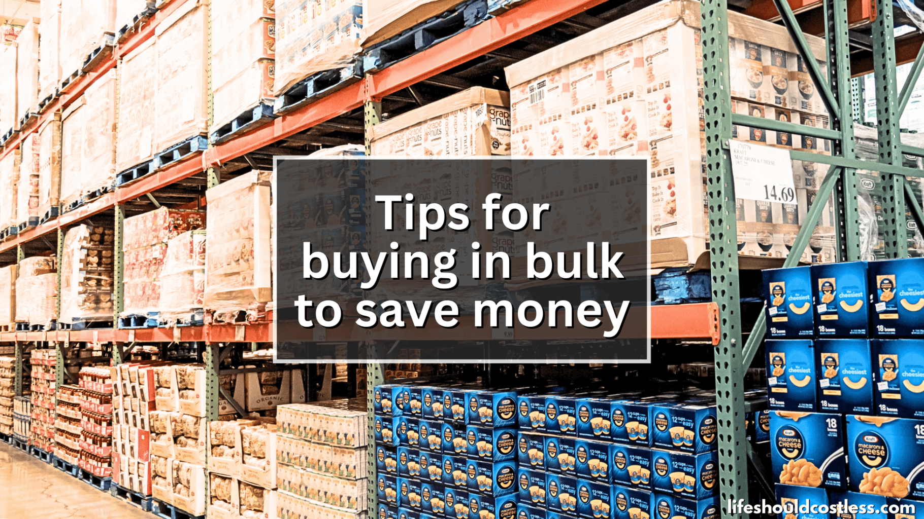 Buying In Bulk To Save Money - Life Should Cost Less