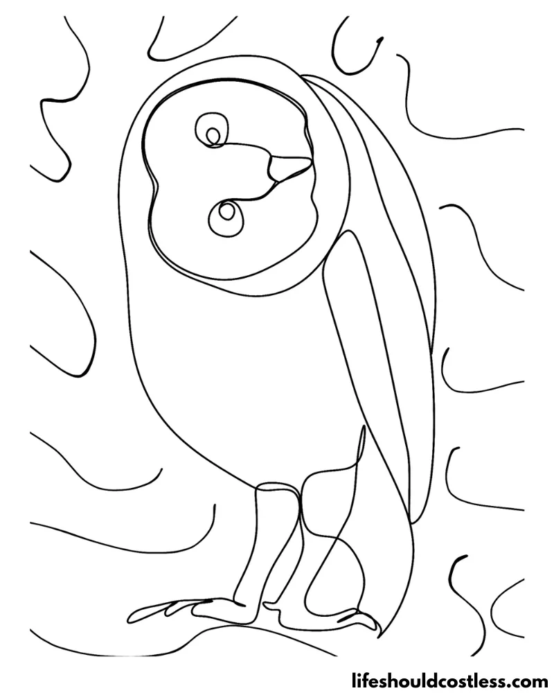 Coloring Pages Owl Example