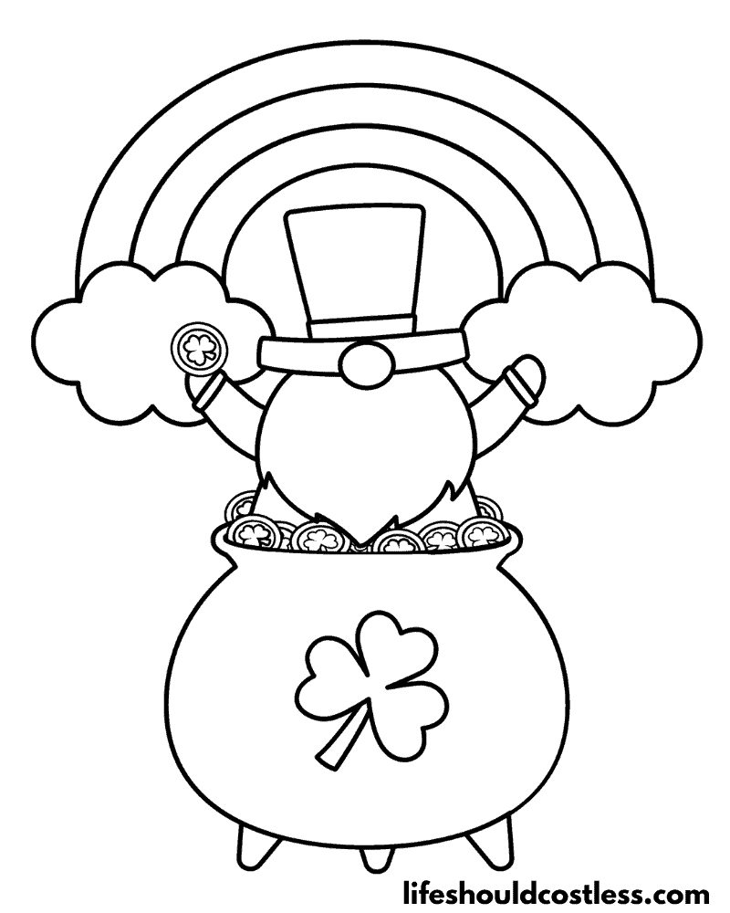 Coloring pages leprechaun example