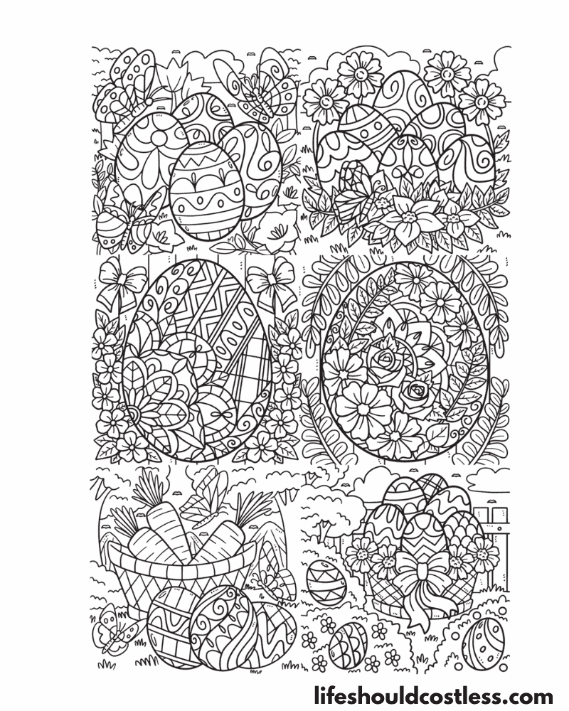 Coloring sheet Easter example