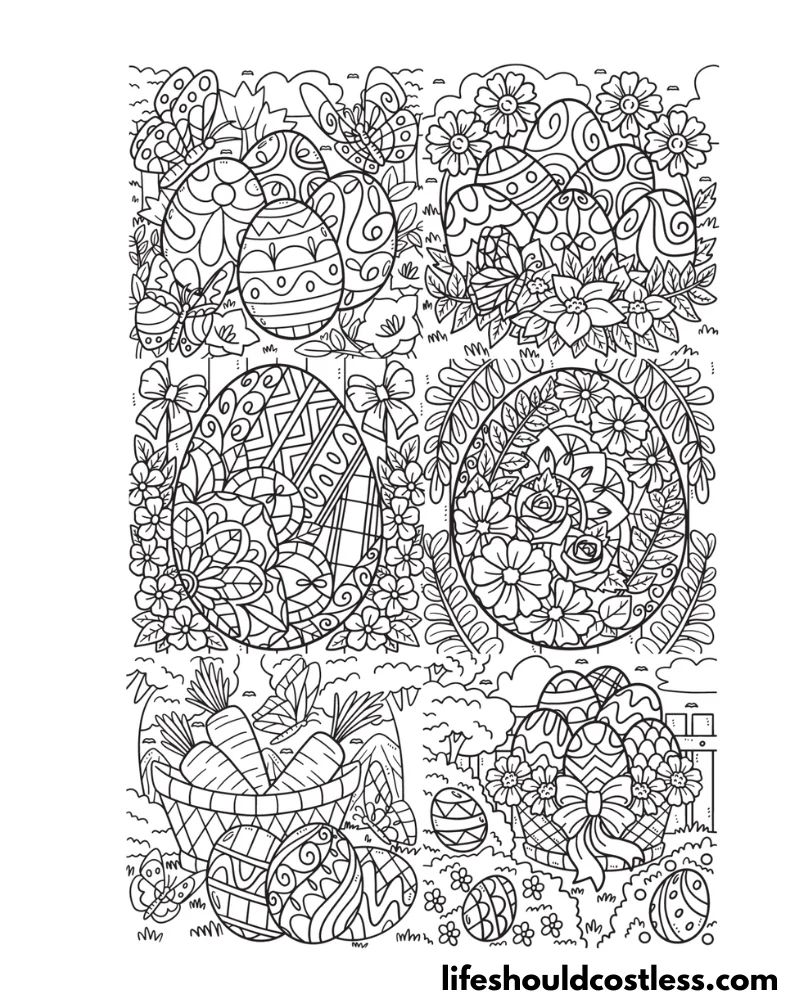 Coloring sheet Easter example