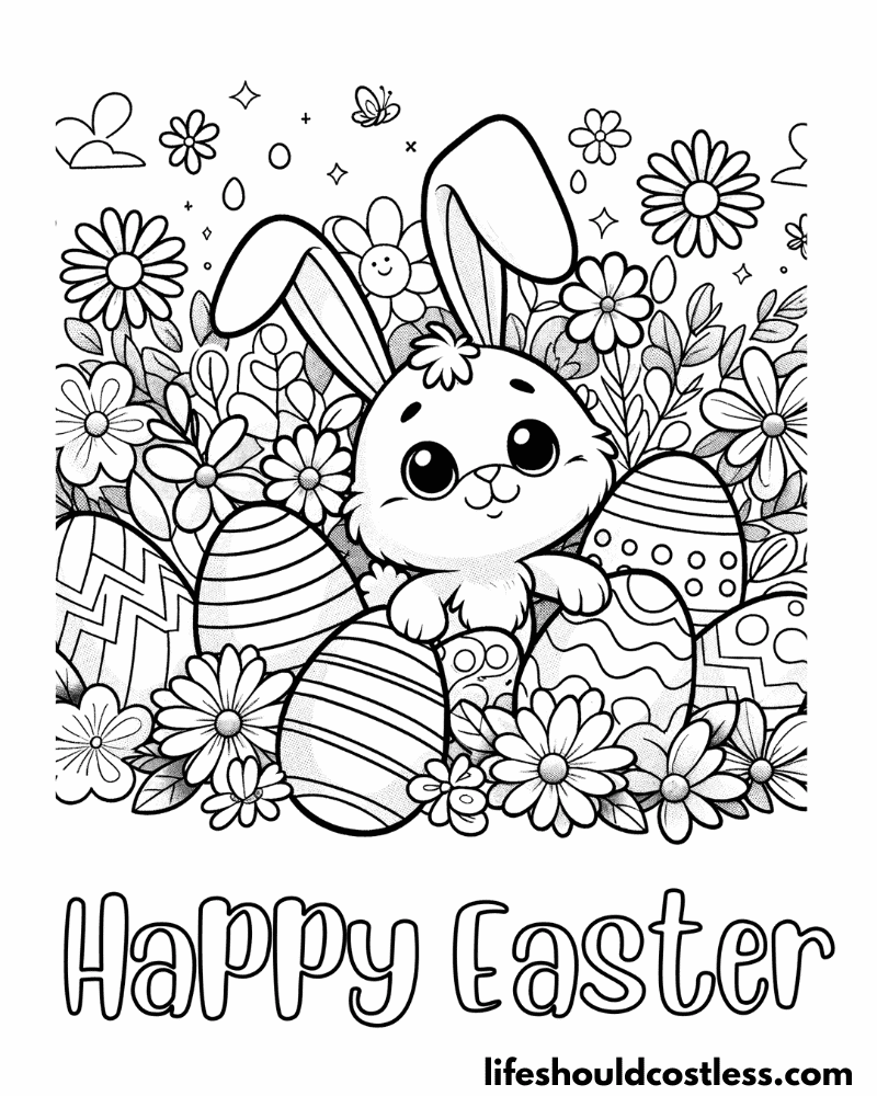 Easter coloring page example