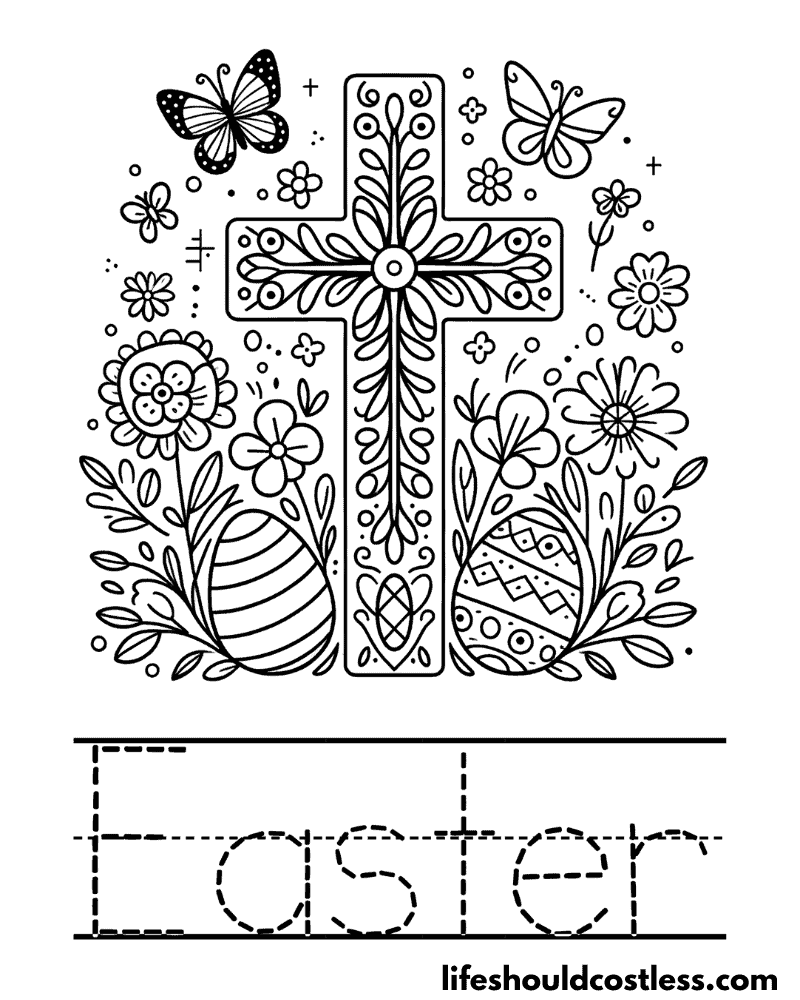 Letter E is for Easter worksheet example