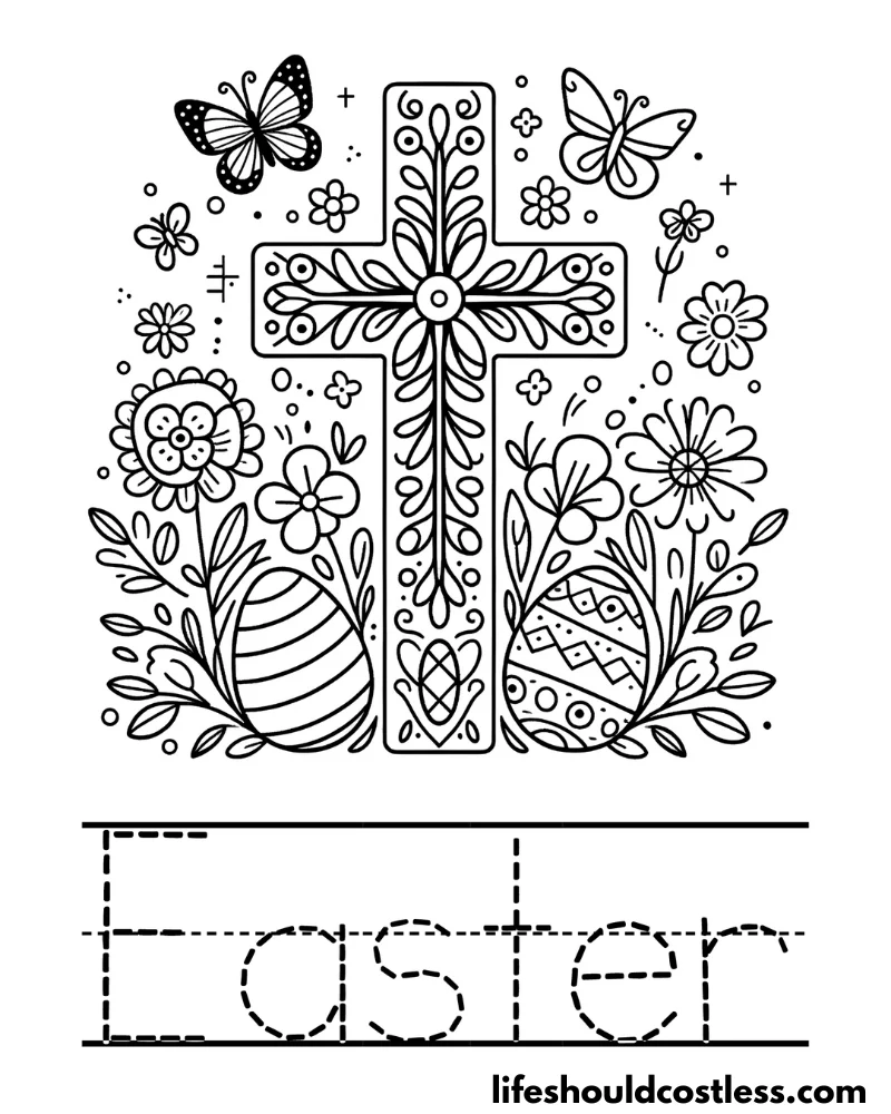 Letter E is for Easter worksheet example