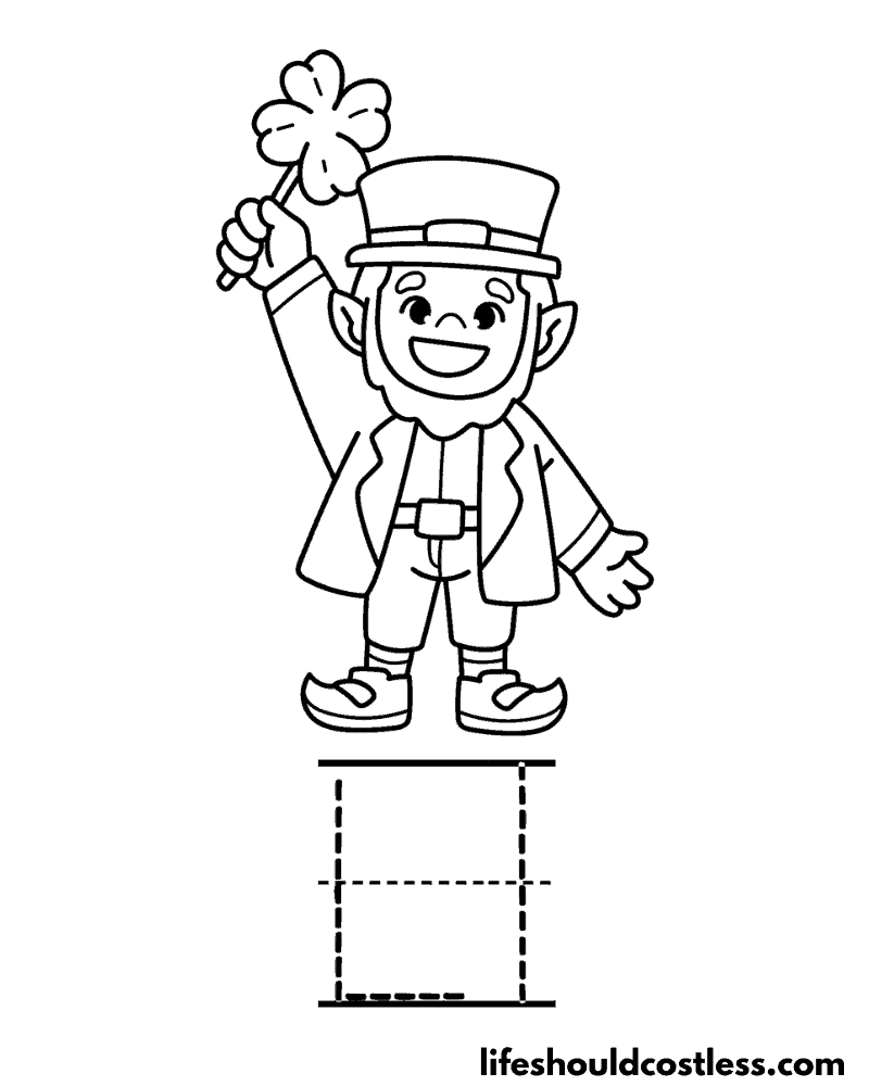Letter L is for leprechaun coloring page example
