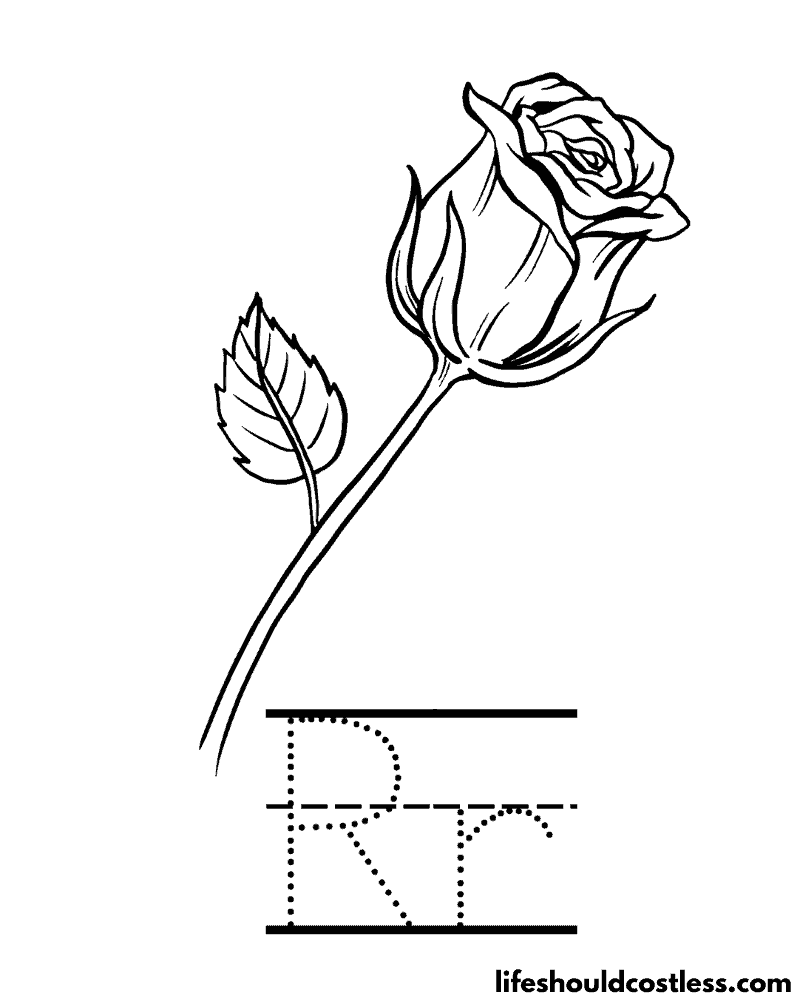 Letter R Is For Rose Worksheet Example