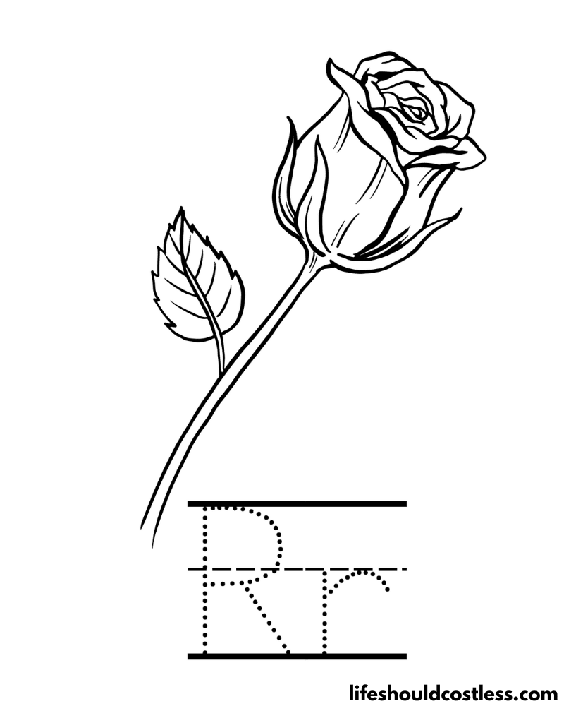 Letter R Is For Rose Worksheet Example