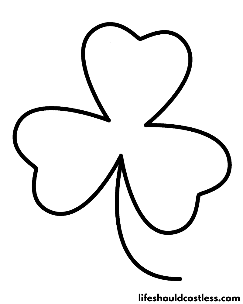 clover coloring page example