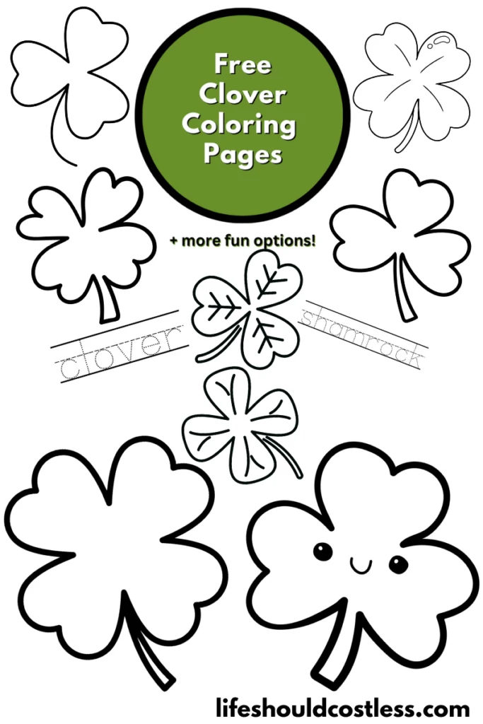 Free Printable Four Leaf Clover Templates