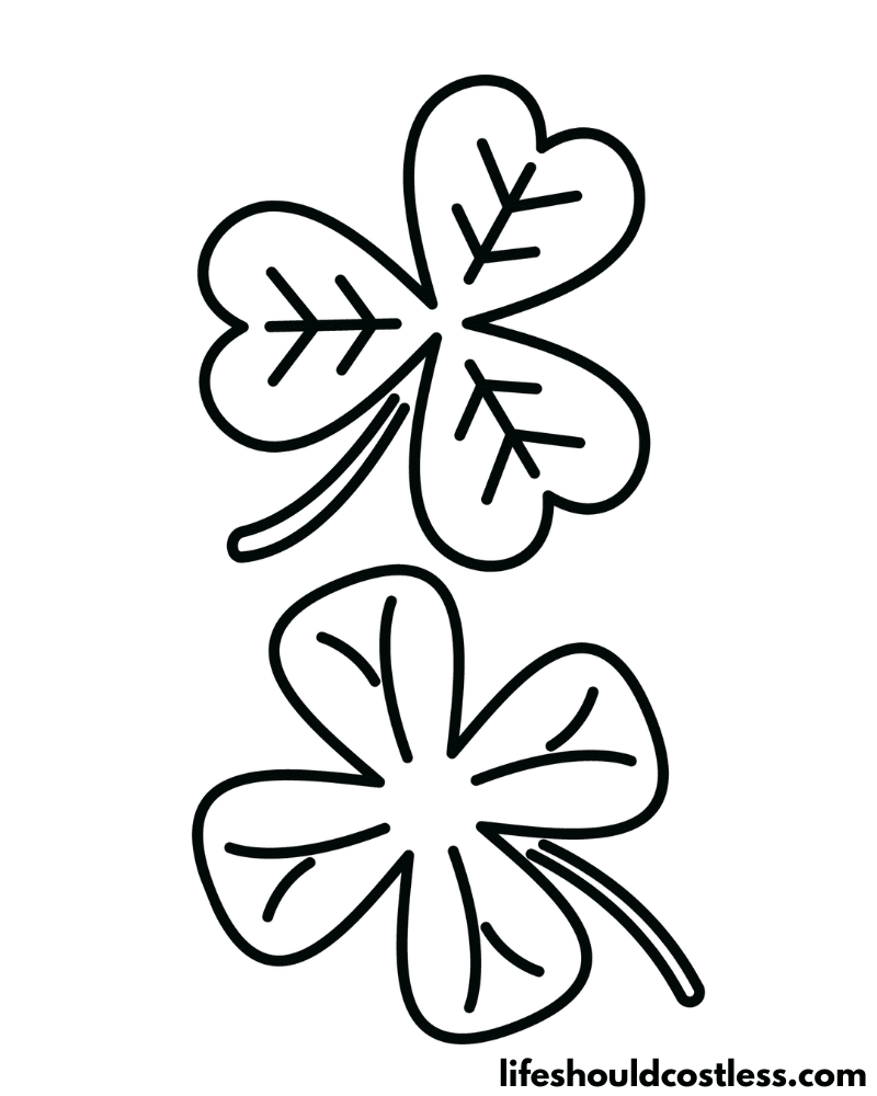 shamrock coloring pages example