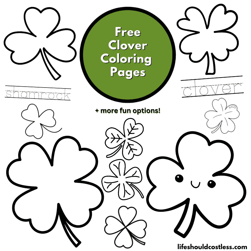 shamrock colouring page