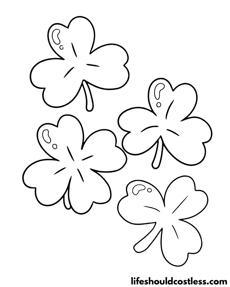 shamrocks coloring pages