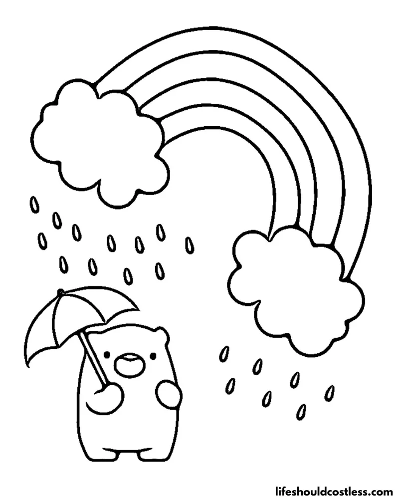 Umbrella Coloring Pages - Best Coloring Pages For Kids  Umbrella coloring  page, Umbrella template, Easy coloring pages