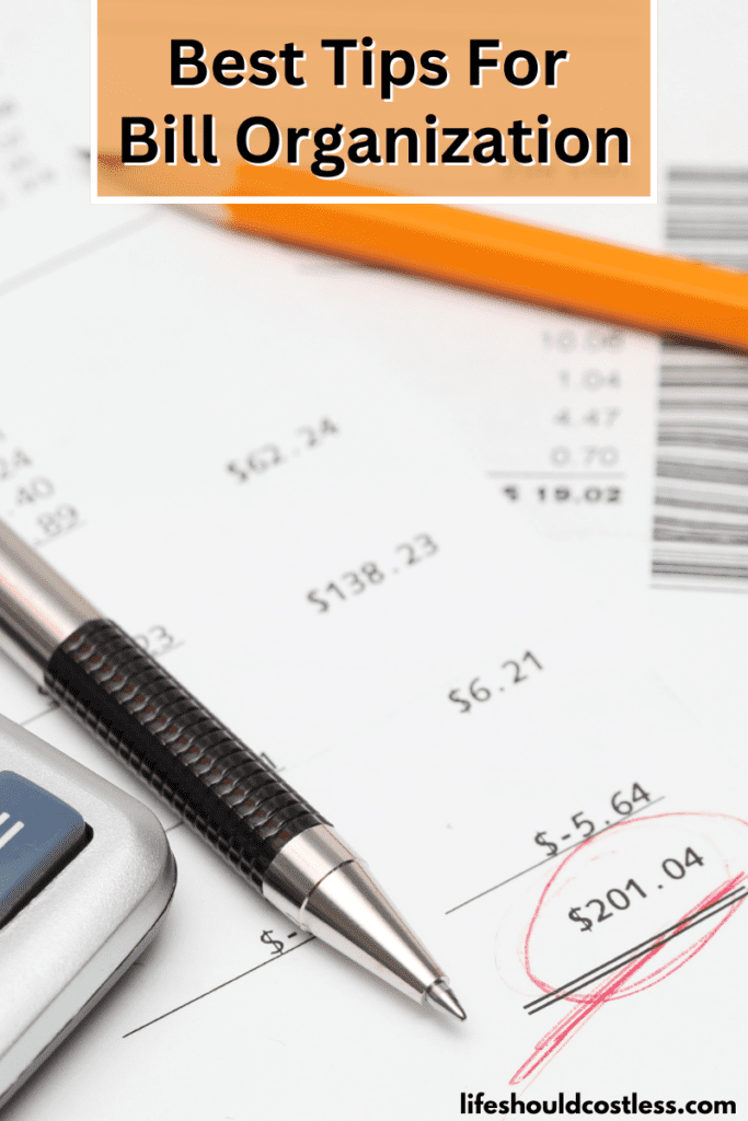 How to keep track of bills and payments