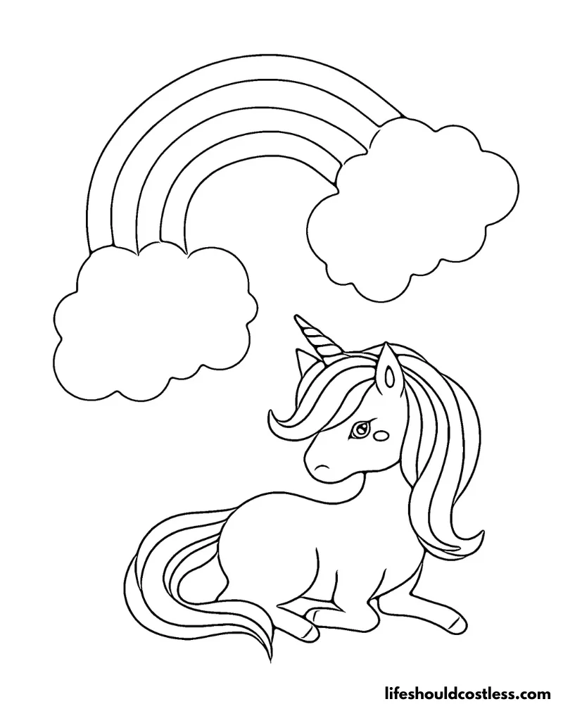 Rainbow Coloring Pages (free printable PDF templates) - Life Should ...