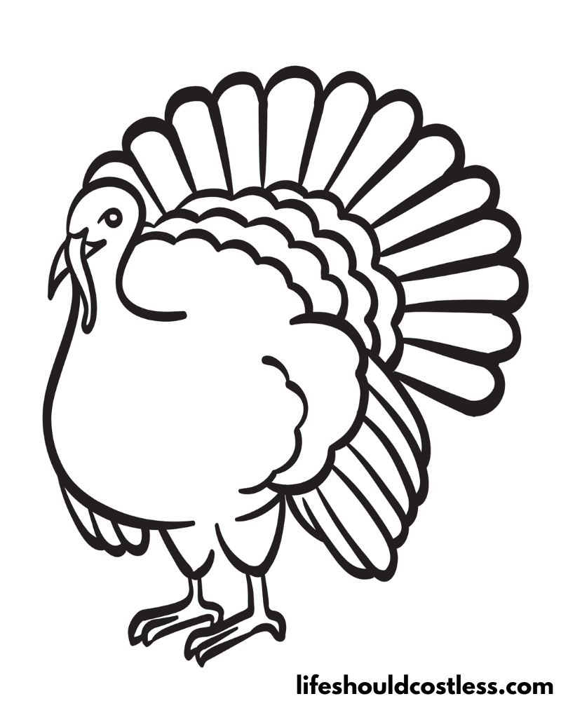 Coloring Pages Of A Turkey Example