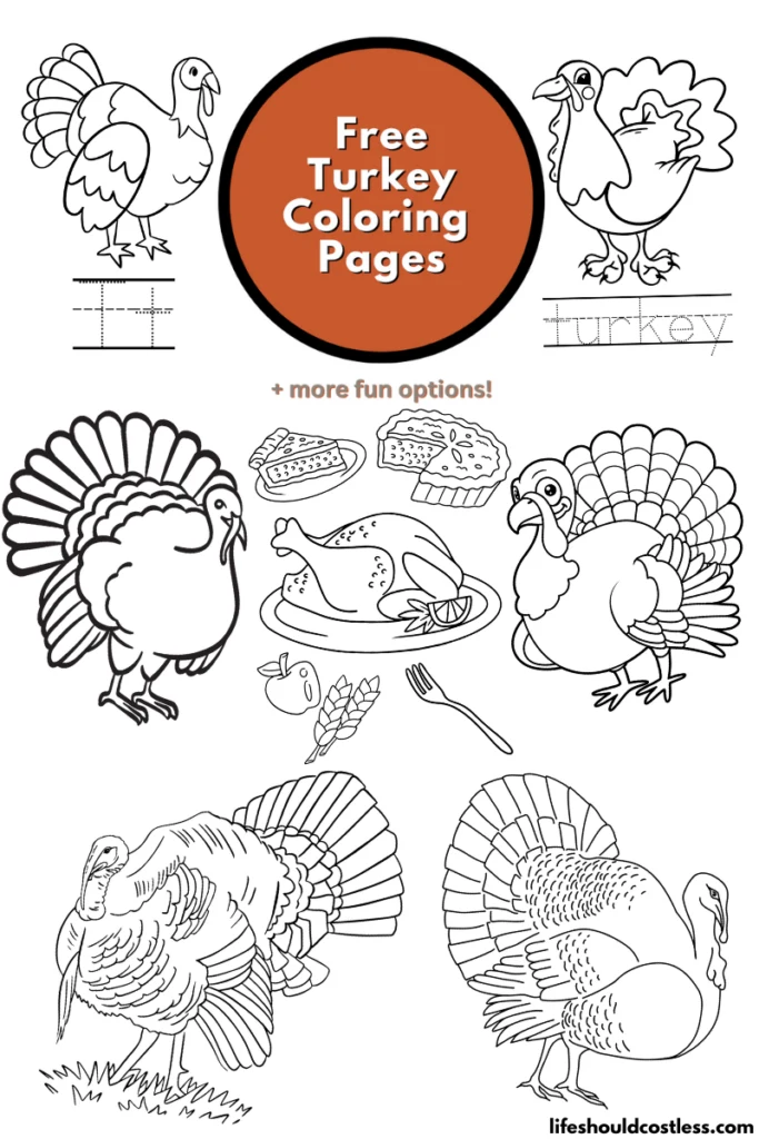 thanksgiving turkey coloring pages free