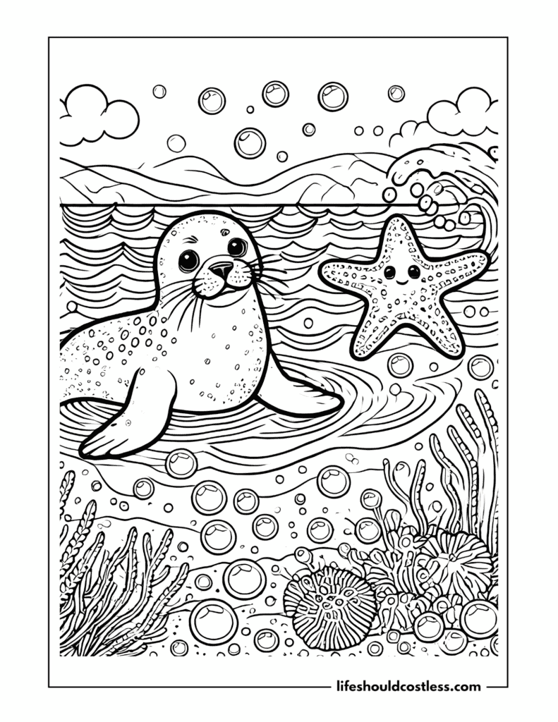 coloring pages of seals