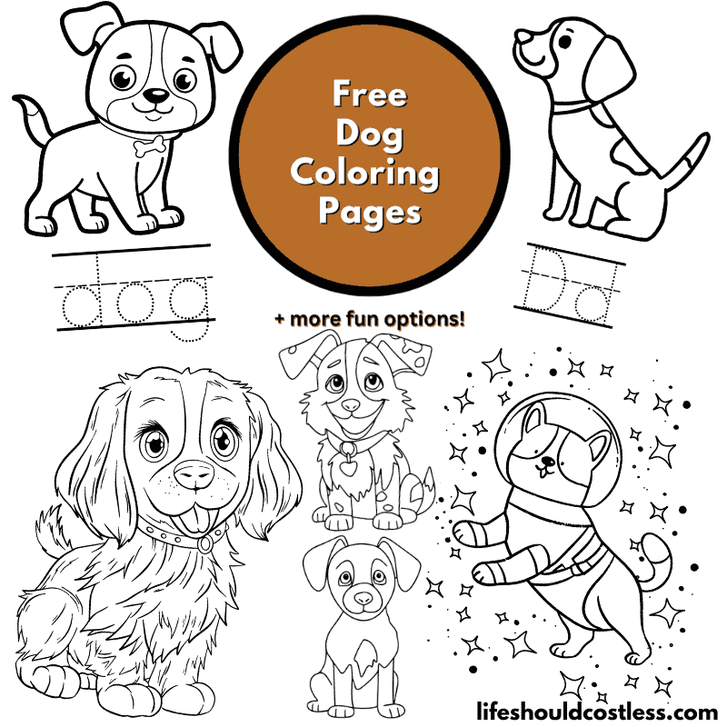 doggie coloring page