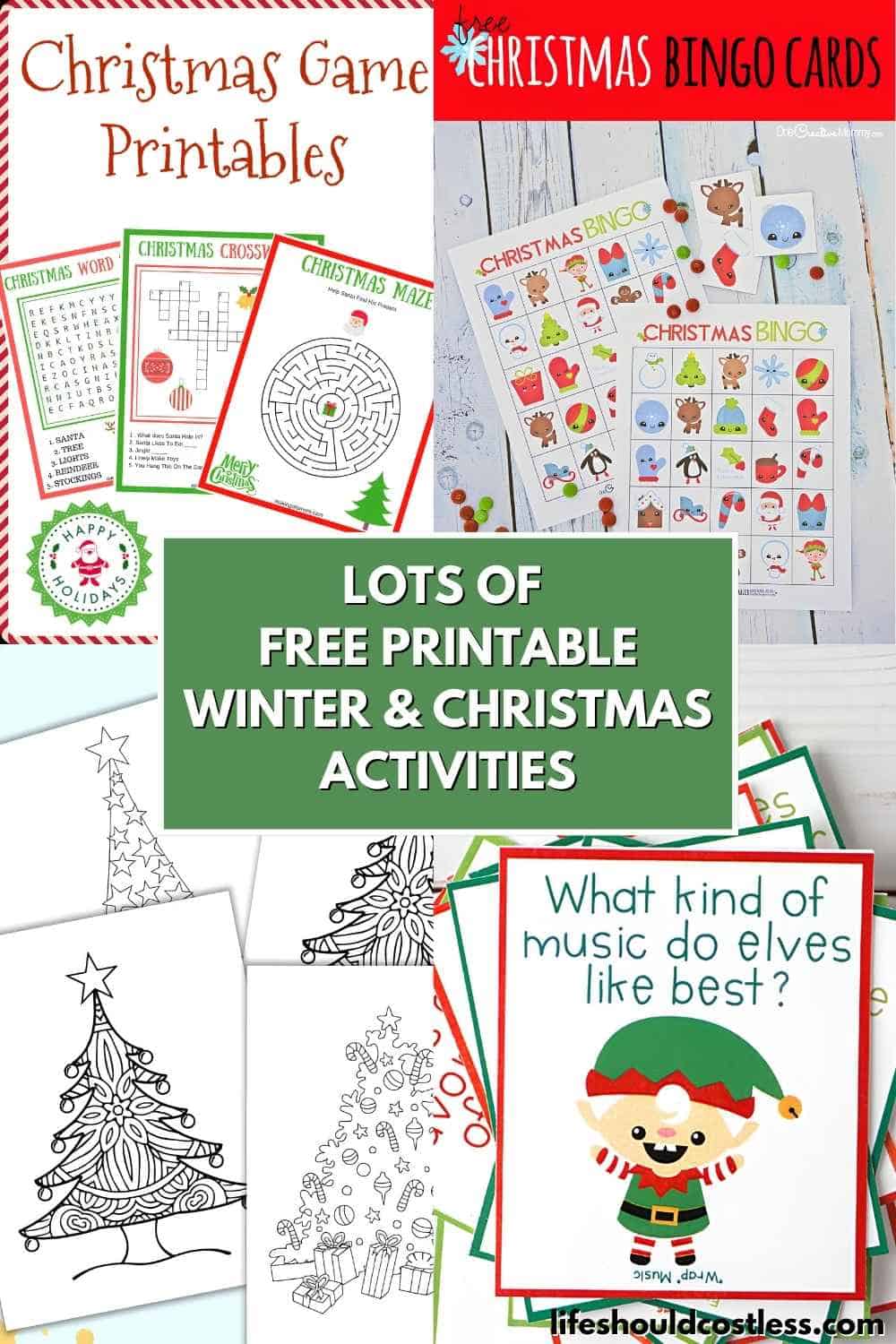 Free Winter amp Christmas Printable - Free Printable Winter Christmas Activities For Kids 