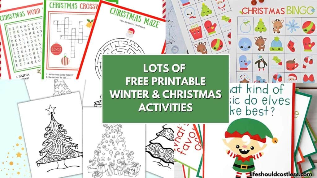 holiday printable activities for kids