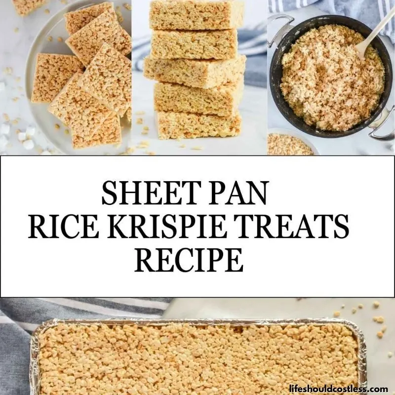 sheet pan rice krispie squares