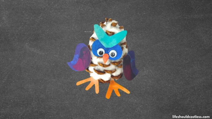 Pine cone owl craft