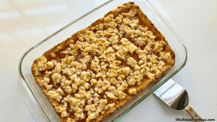 Easy apricot bars recipe