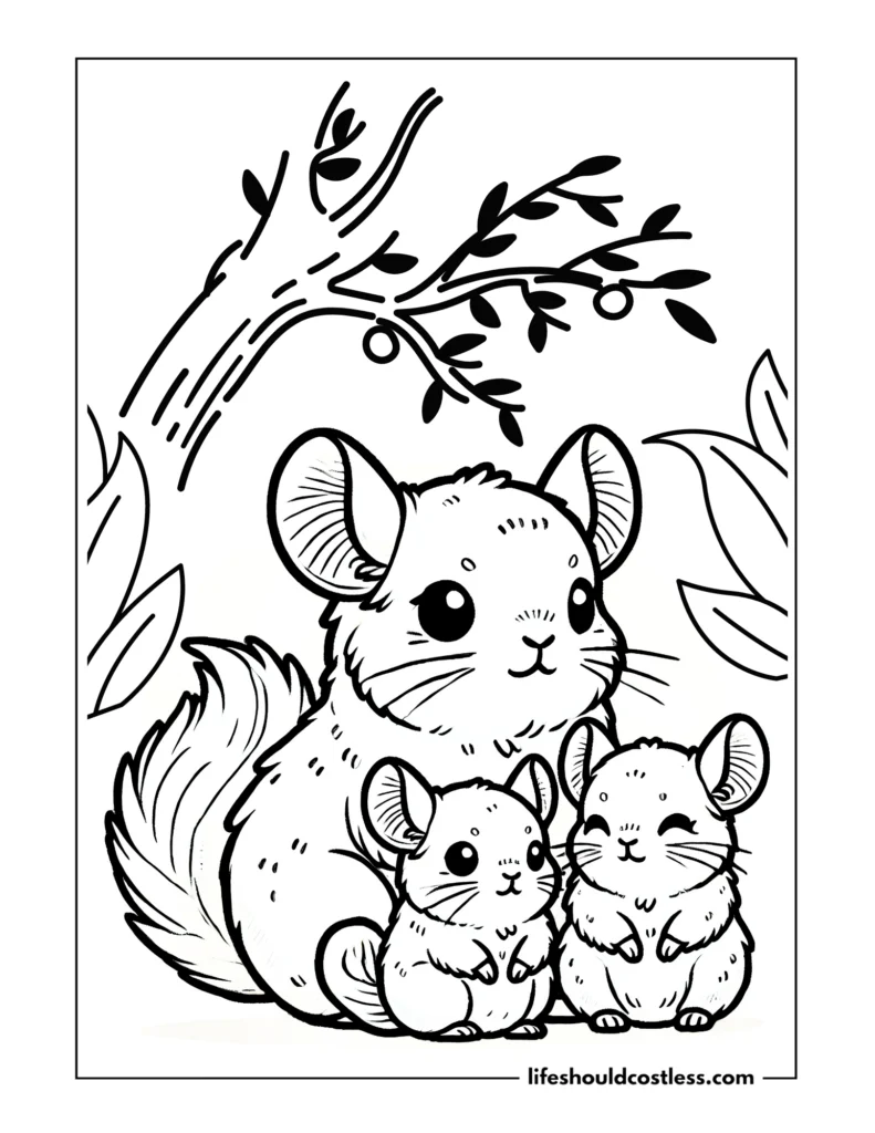 Chinchillas colour page