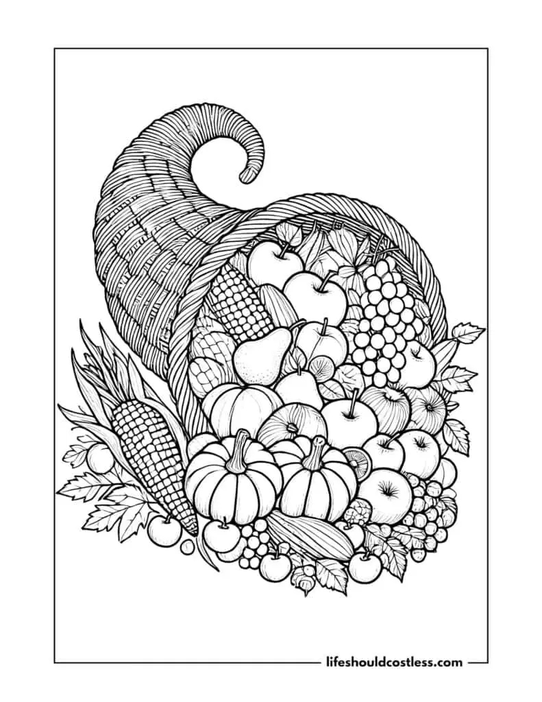 Cornucopia to color