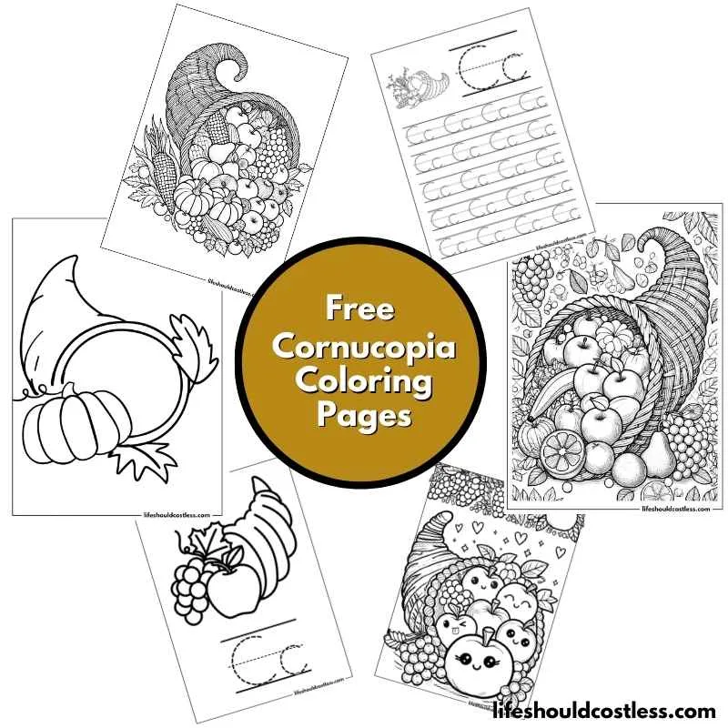 cornucopia coloring sheets