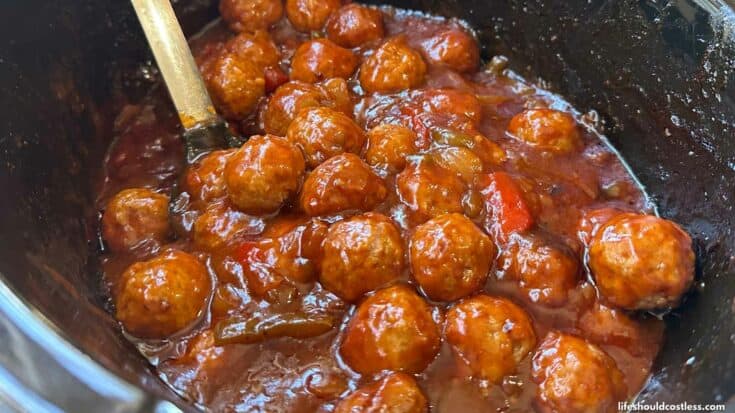 Easy Slow Cooker Spicy BBQ Meatballs